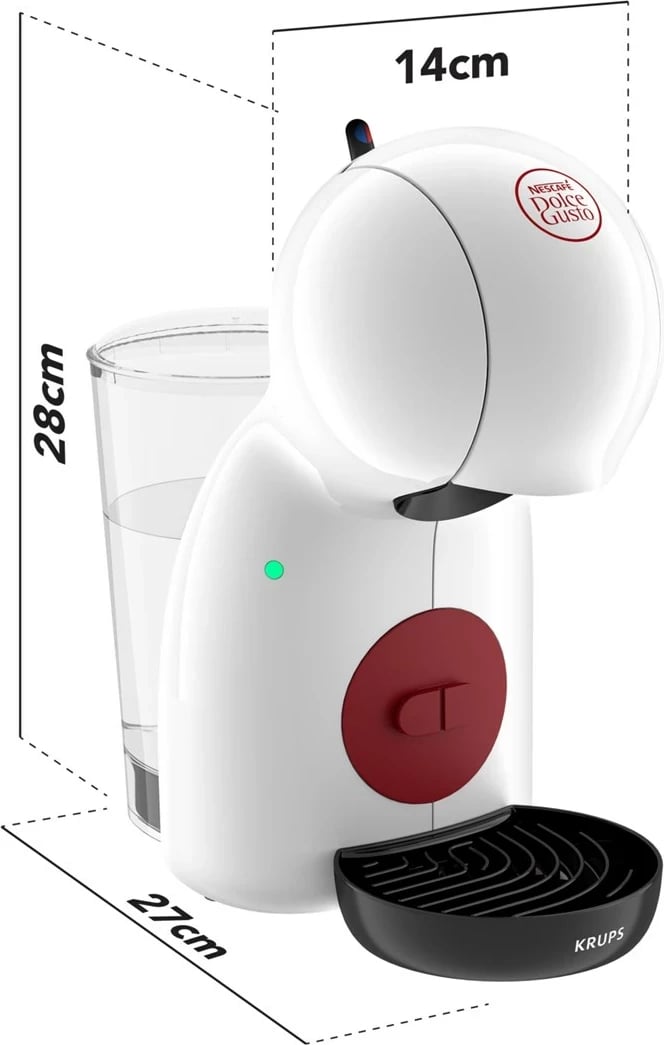 Aparat kafeje kapsulë Krups NESCAFÉ DOLCE GUSTO KP1A31, 0.8 L, Bardhë