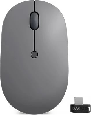 Maus bluetooth Lenovo Go USB-C, Optik, 2400 DPI, Gri