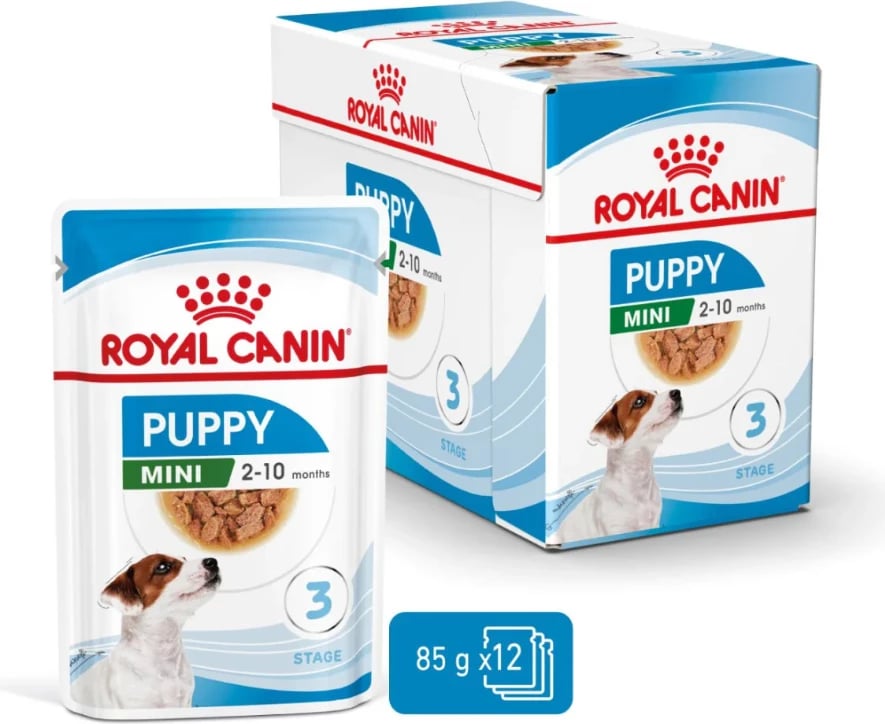 Ushqim i lëngshëm për qen Royal Canin Mini Puppy, 12 copë 85g