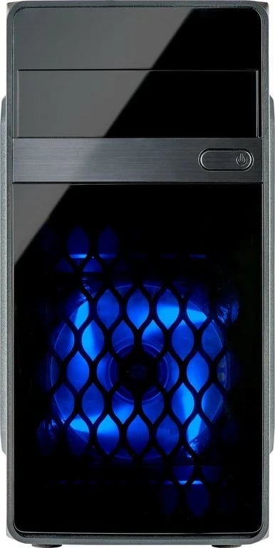 Kasë Inter-Tech MA-01 Micro, Micro Tower, PC, Black, micro ATX, Blue, Case fans