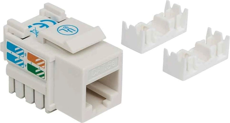 Keystone Jack Intellinet, Cat5e, UTP, Bardhë