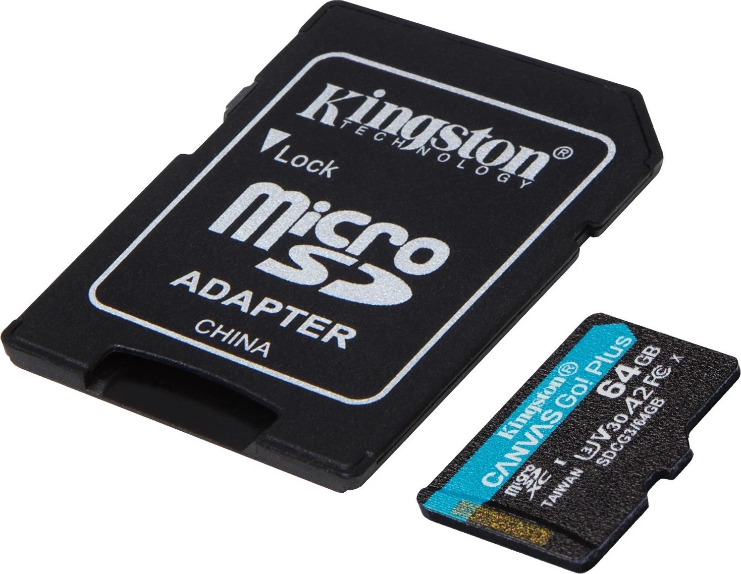 Kartë memorie Kingston microSDXC Canvas Go! Plus , 64GB + përshtatës