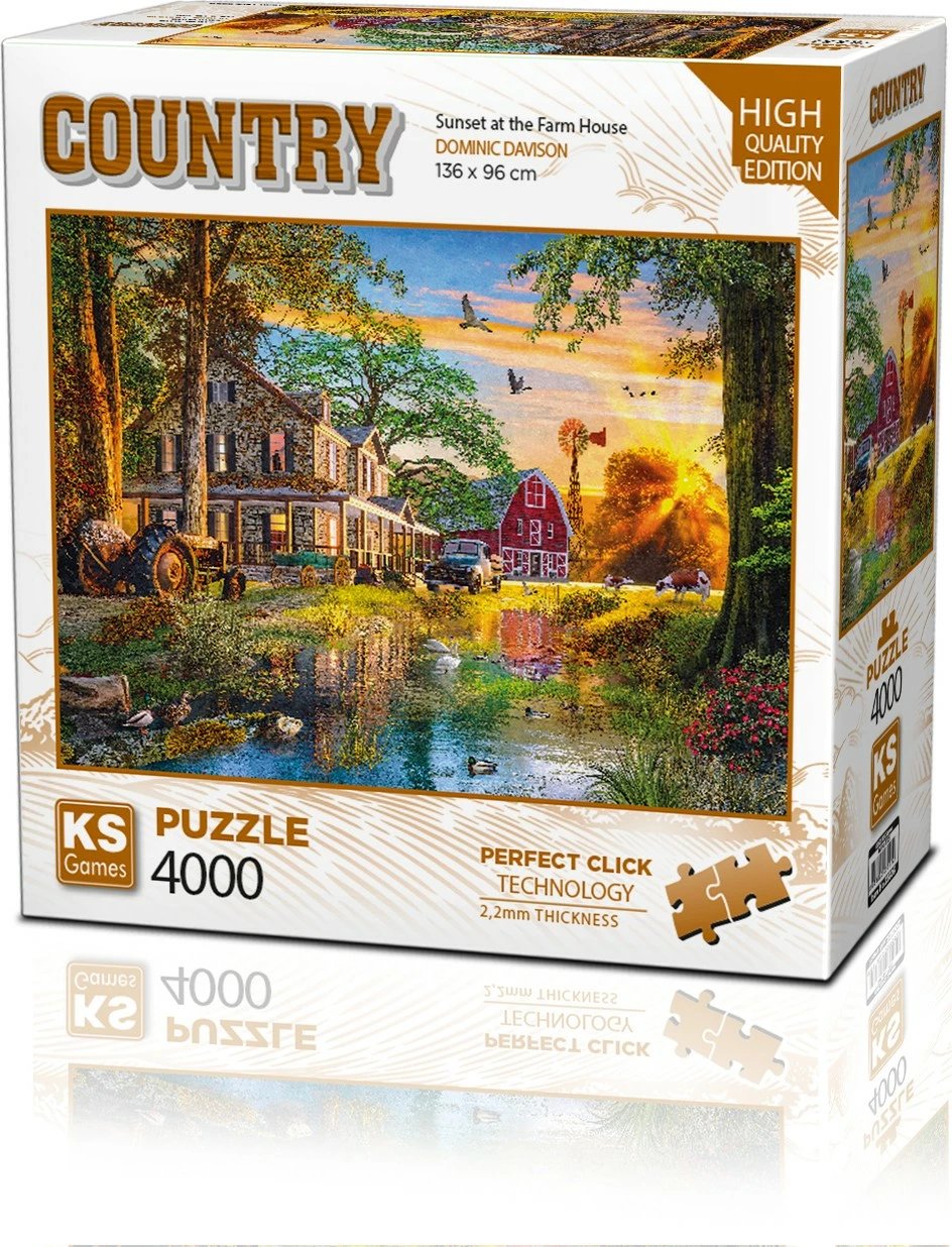 Puzzle KS Games Sunset At The Farm House 4000 pjesë