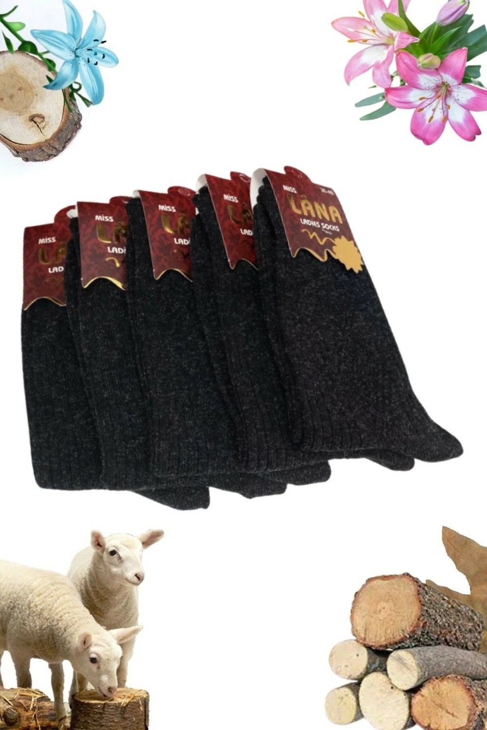 Çorape për femra Kral Socks, set 5 copë