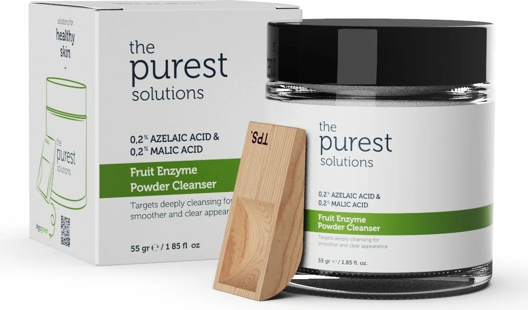 Pastrues pluhur me enzimë frutash - The Purest Solutions (%0,2 Azelaic Acid & %0,2 Malic Acid), 55 gr