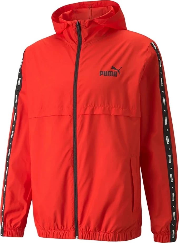 Xhaketë Puma ESS+TAPE Windbreaker për meshkuj, e kuqe