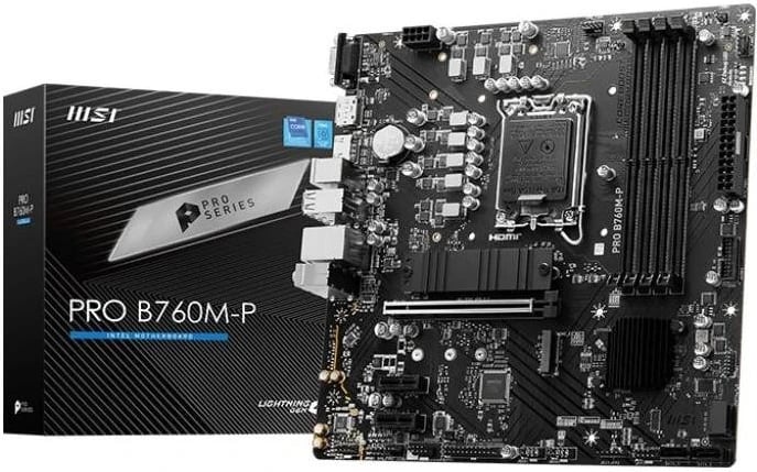 Pllakë amë MSI PRO B760M-P, Socket 1700, Chipset Intel B760, DDR5