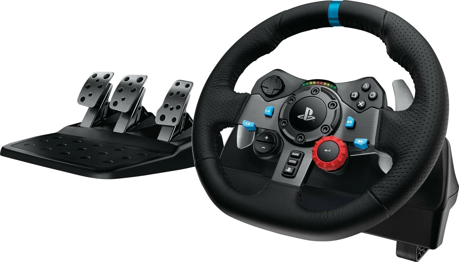 Timoni me pedale për PS5/4 Logitech G G29 Driving Force, USB 2.0, i zi