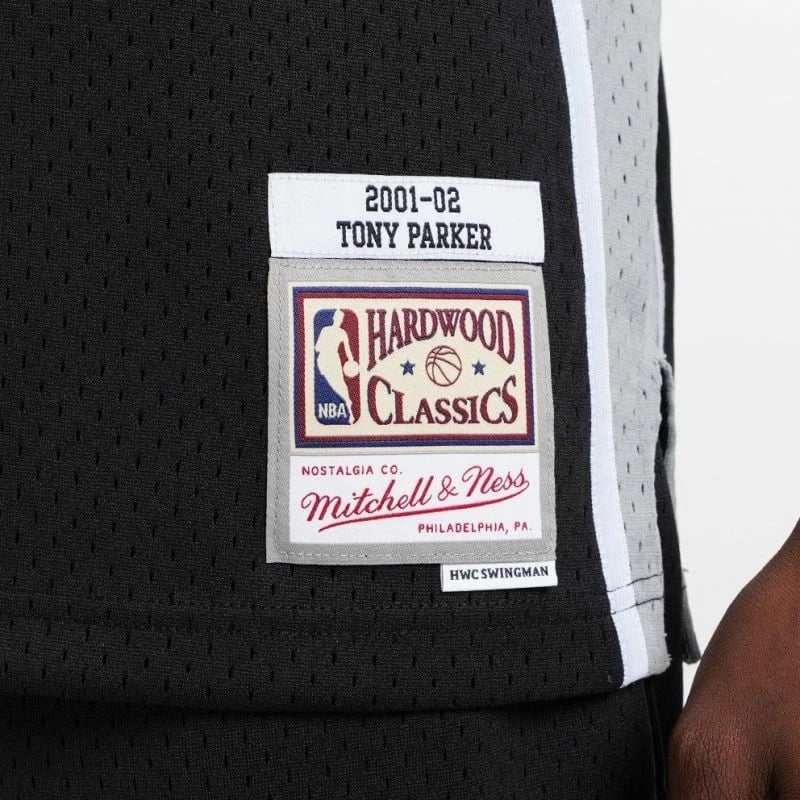 Fanellë basketbolli për meshkuj Mitchell & Ness San Antonio Spurs, e zezë