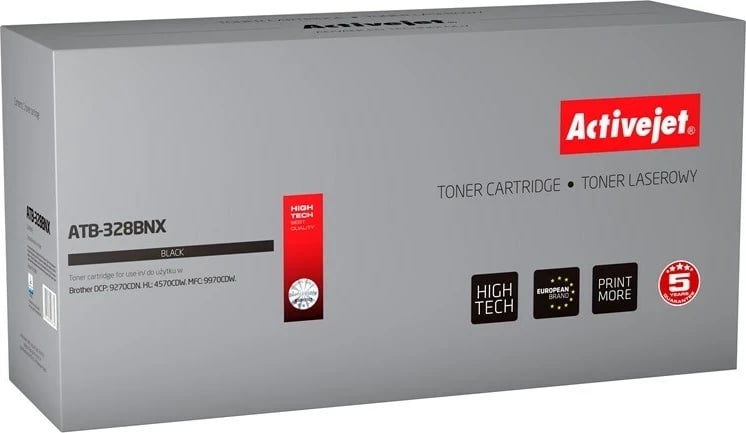 Toner Activejet ATB-328BNX, zëvendësim për Brother TN-328BK, 8000 faqe, e zezë