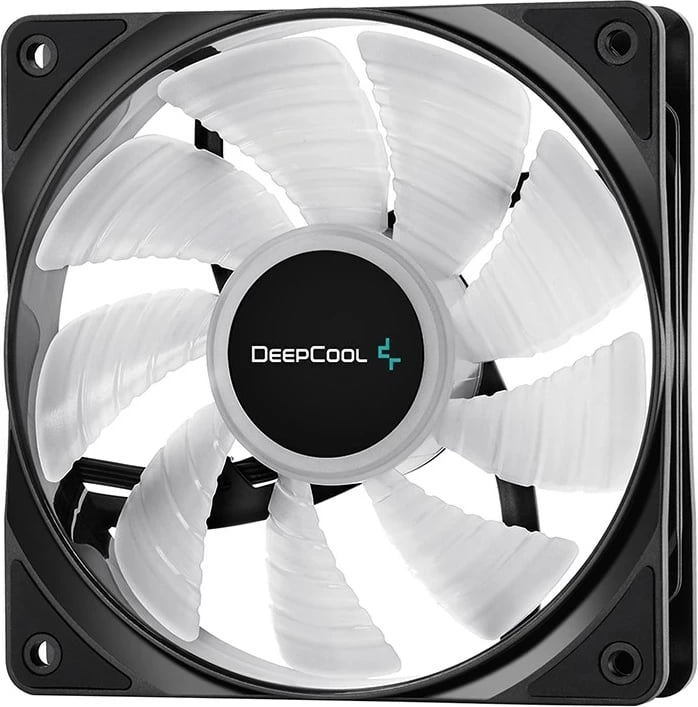 Ventilator për kasë DeepCool RF120, 12 cm, Ngjyrë e zezë, Ndriçim shumëngjyrësh