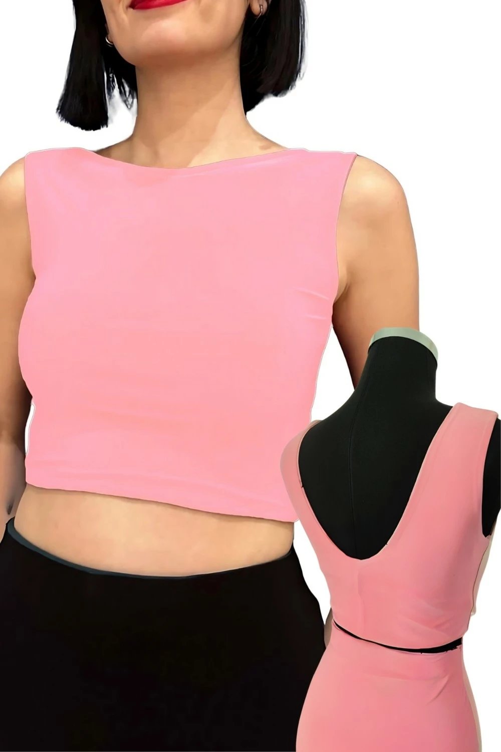 Crop top Due Stelle, për femra, argjendi