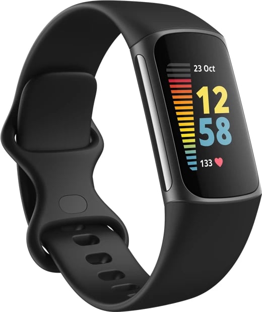 Smartwatch FitBit Charge 5, 1", e zezë/hiri