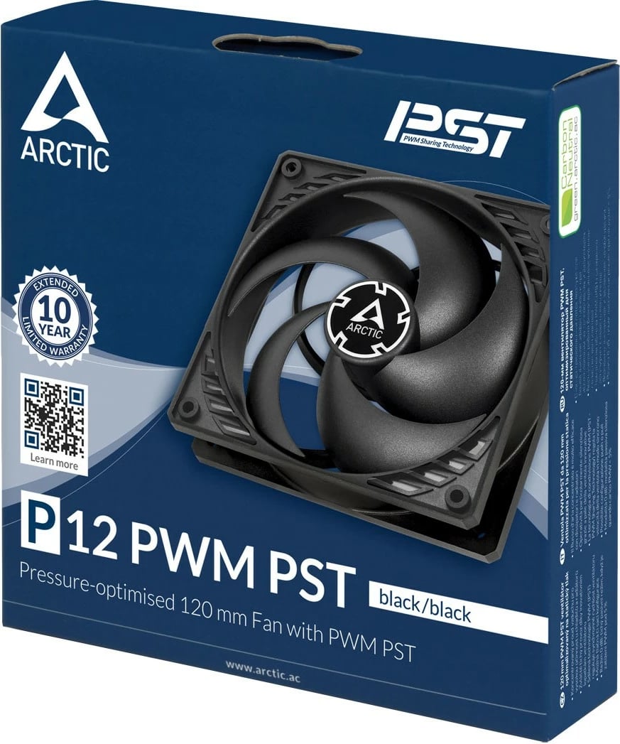 Ventilator ARCTIC P12 PWM PST, 120 mm, 1800 RPM, i zi