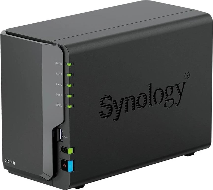 NAS Synology DS224+, 2GB RAM, 2 x RJ-45, 2 x USB 3.2 Gen 2