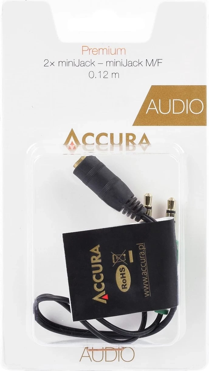 Accura Premium 2x 3.5mm miniJack, 12cm