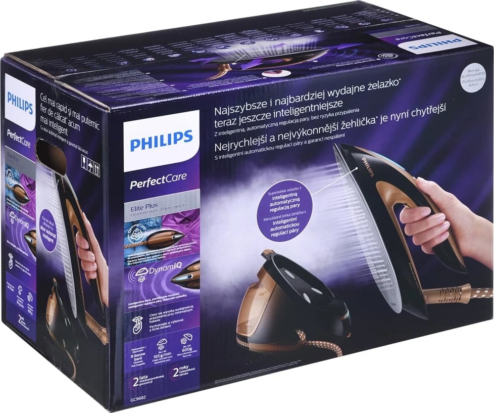 Hekur me avull Philips GC9682/80, 2700 W, 1.8 L, T-ionicGlide, Zi, Kafe