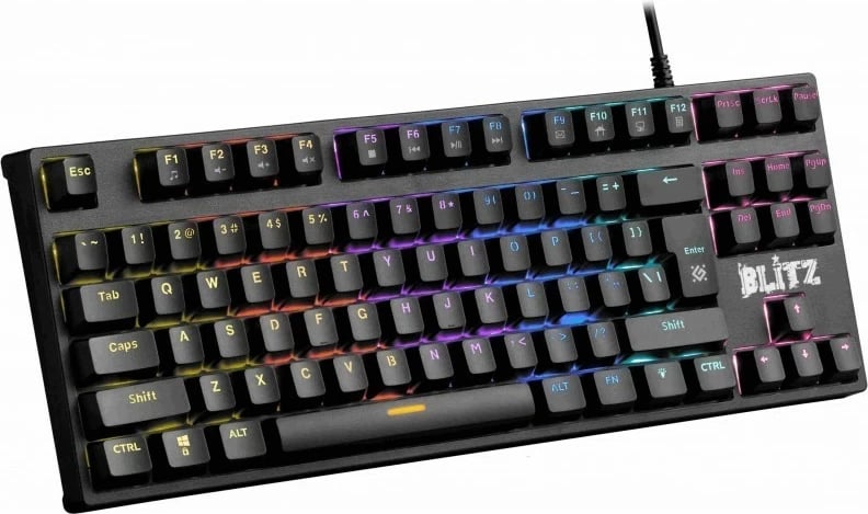 Tastierë mekanike Defender Blitz GK-240L, RGB, 87 taste, USB, e zezë