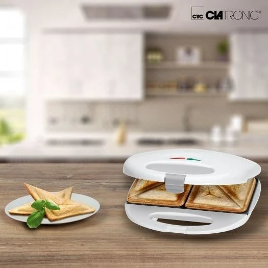 Sandwich maker Clatronic ST 3477, 750 W, Bardhë