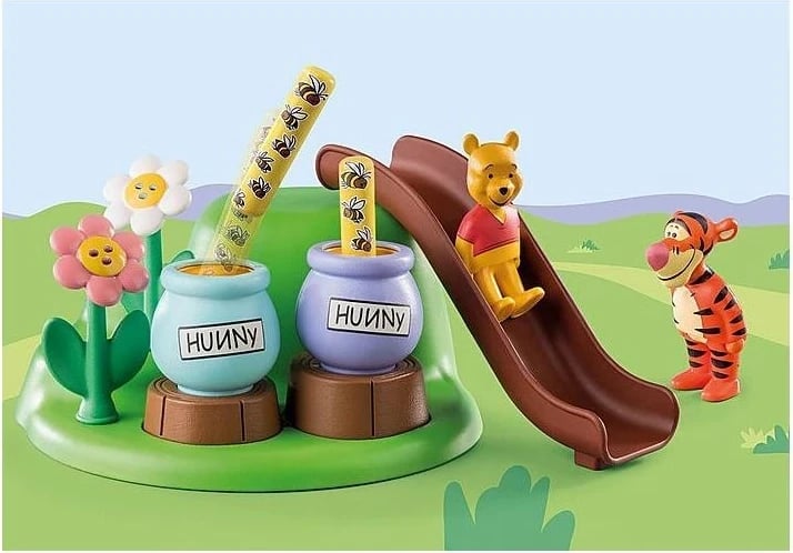 Blloqe ndërtimi Playmobil Disney & Winnie the Pooh 1.2.3, Pszczeli ogród Kubusia Puchatka i Tygrysa 71317