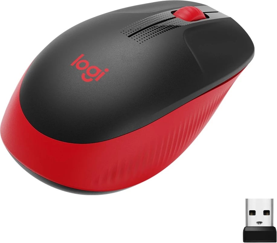 Maus Logitech M190, wireless, i zi/kuq