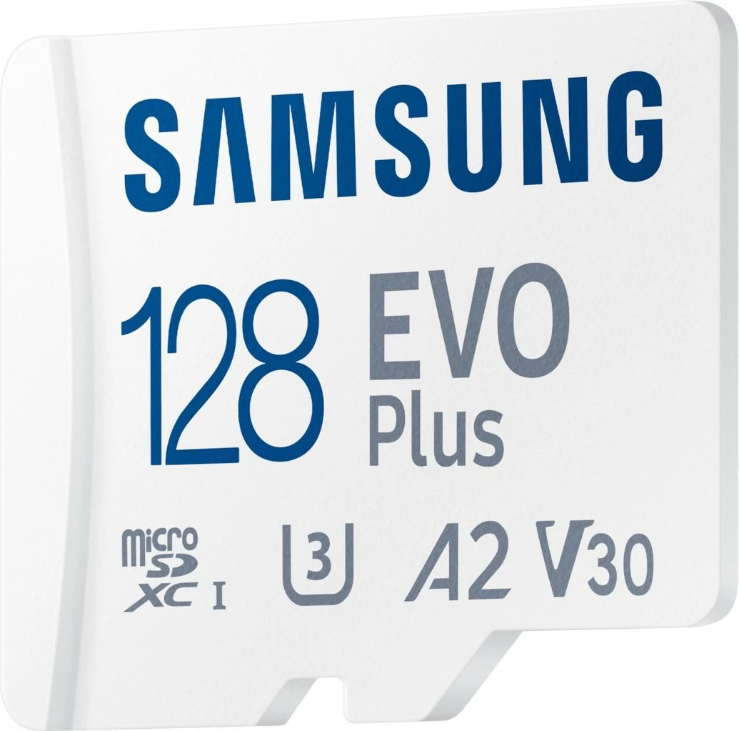 Kartelë memorie microSDXC Samsung MB-MC128S, Class 3 (U3) V30, 128 GB, e bardhë