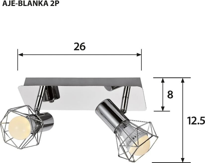 Llambë tavani Activejet AJE-BLANKA 2P, 230V, 80W