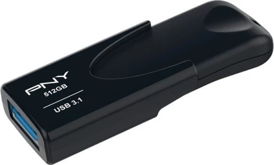 USB PNY Attaché 4 3.1, 512GB, e zezë