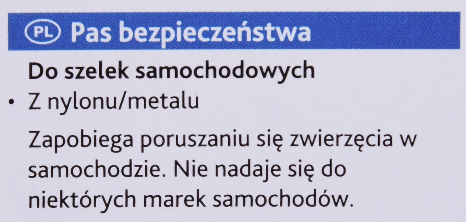 Litar i sigurisë në veturë për qen Trixie, i zi