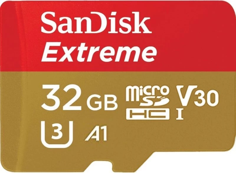 Kartë e memories SanDisk Extreme microSDHC, U3 V30 UHS-I A1, 32GB
