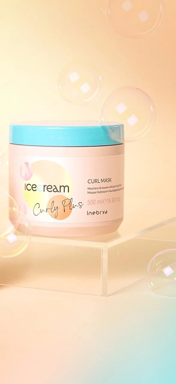 Maskë për flokë Kacurrela Inebrya Ice Cream Curly Plus, 500 ml