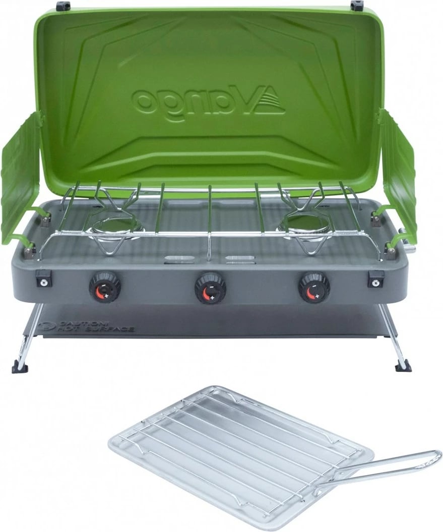 Shporet portativ Vango Combi IR Grill Compact Double, ngjyrë metalike