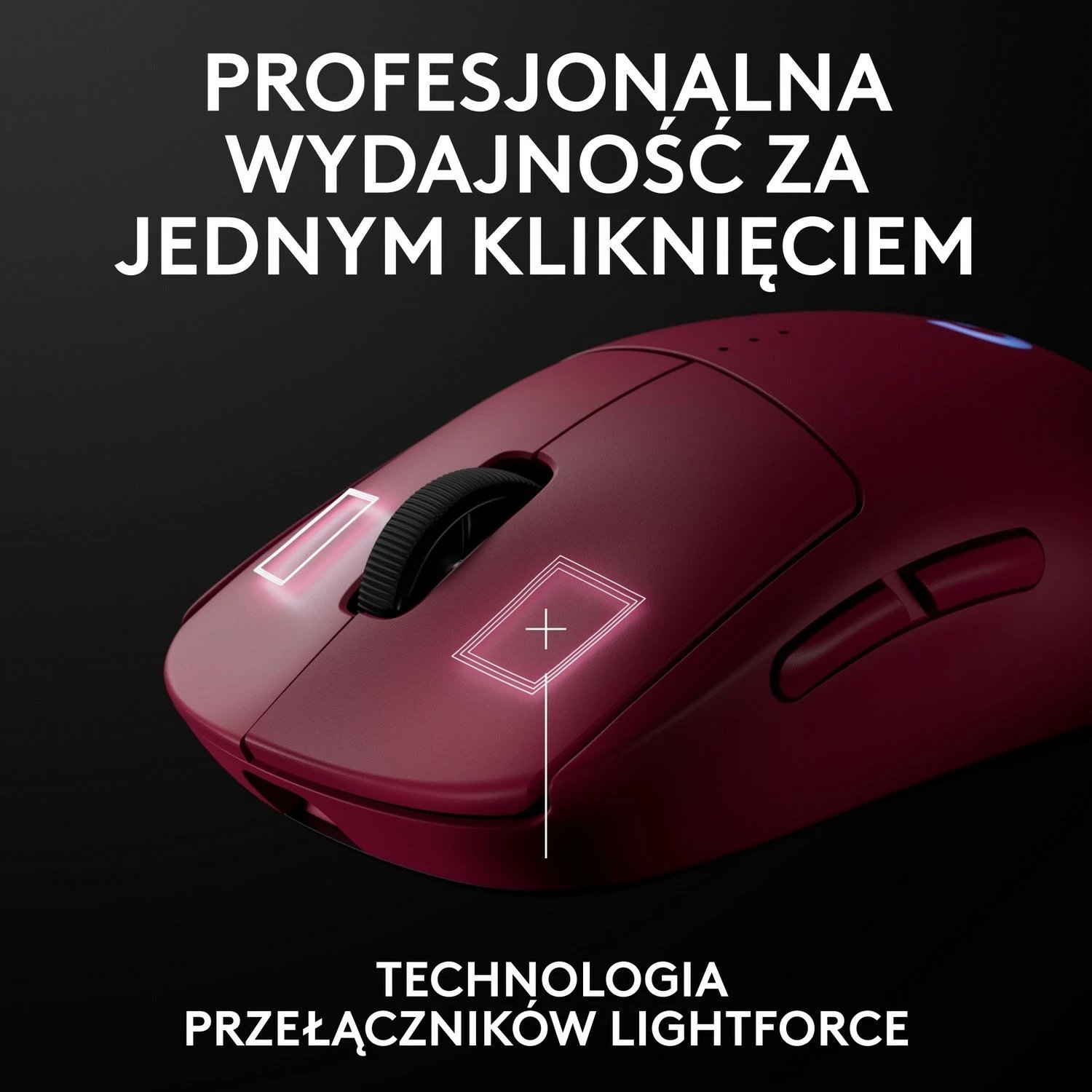 Maus Logitech G Pro 2 Lightspeed, RGB, Magenta