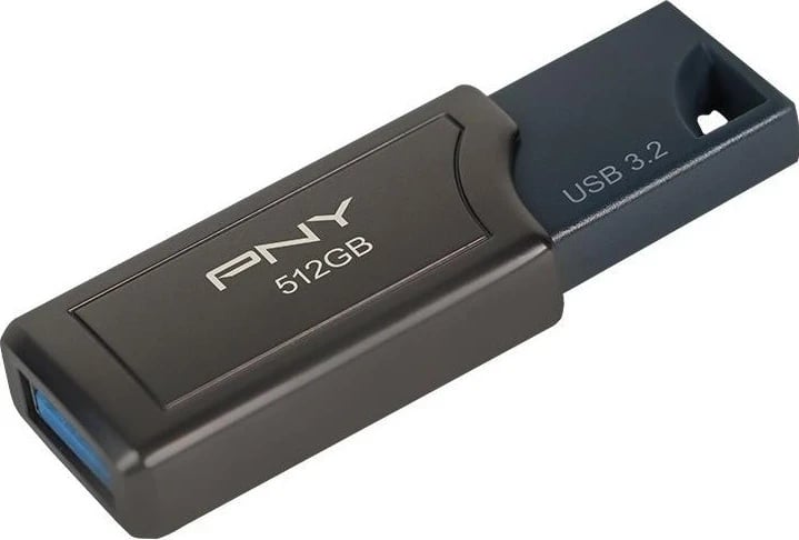 USB PNY Elite PRO V2 3.2, 512GB, e zezë