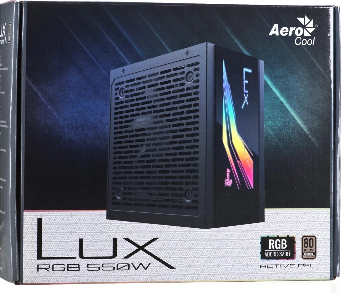 Furnizues energjie Aerocool Lux RGB 550M, 550W