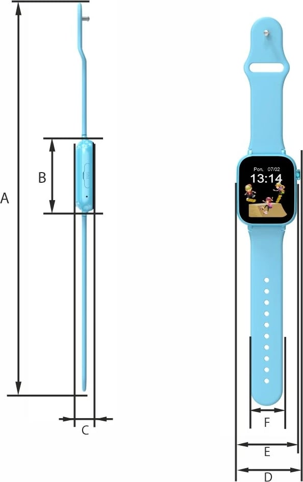 Smartwatch Manta Kevin fëmijësh blu