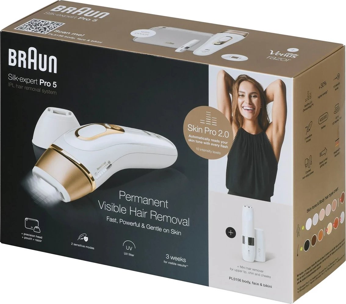 Depilator Braun Silk-expert Pro PL5156, Bardhë