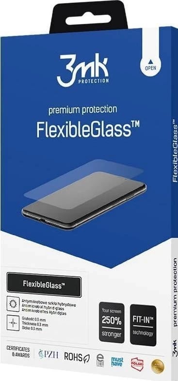 Xham mbrojtës 3mk FlexibleGlass për celular Apple iPhone 15 Pro, transparente