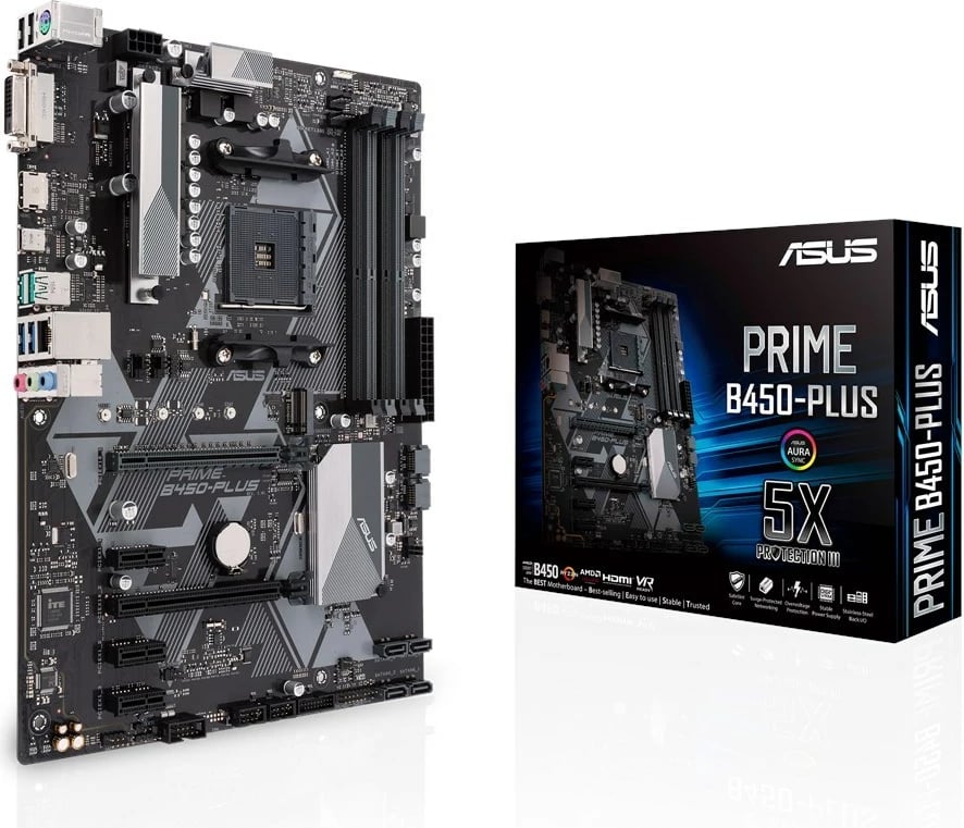 Pllakë amë Asus Prime B450-PLUS AMD B450 Socket AM4 ATX