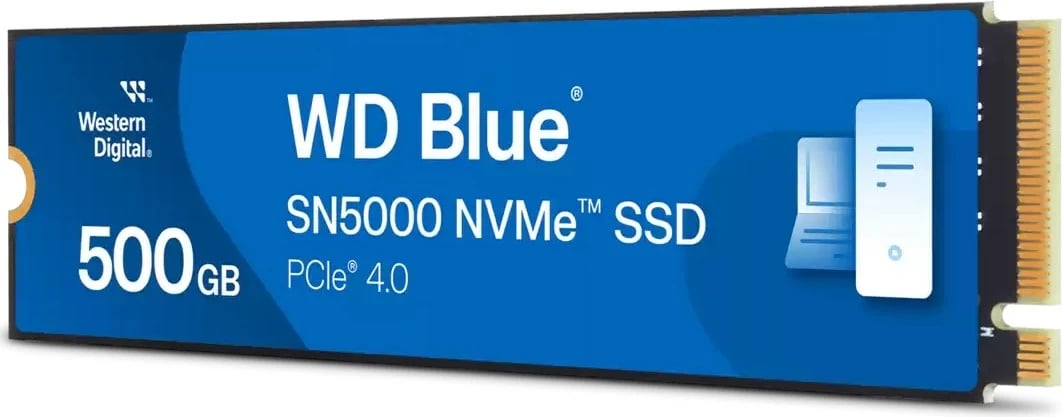 SSD WD Blue SN5000, 500 GB, M.2 PCIe 4.0, Blu