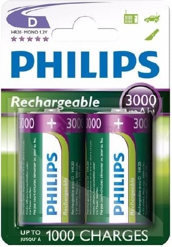 BATERI PHILIPS R20B2A300/10 | RIMBUSHESE 3000MAH  D / 2