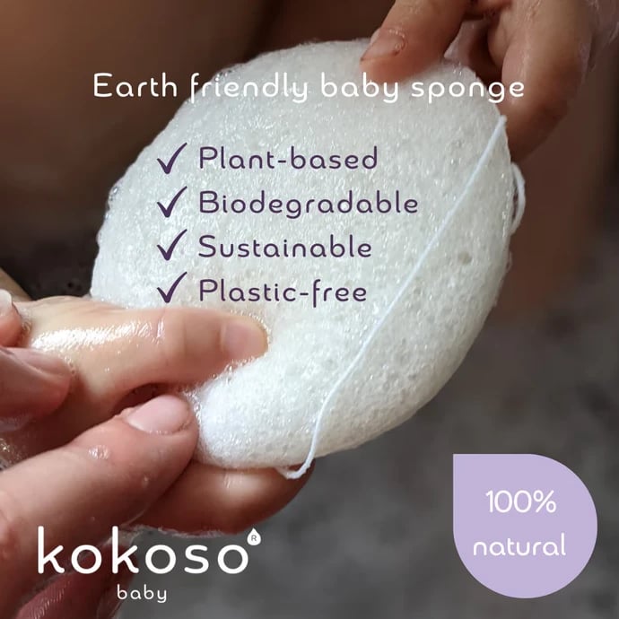 Sfungjer natyral Kokoso Natural Konjac Baby Bath Sponge