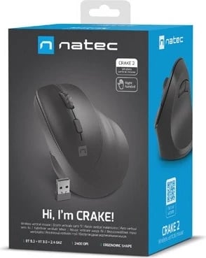 Mi vertikale wireless Natec Crake 2, e zezë