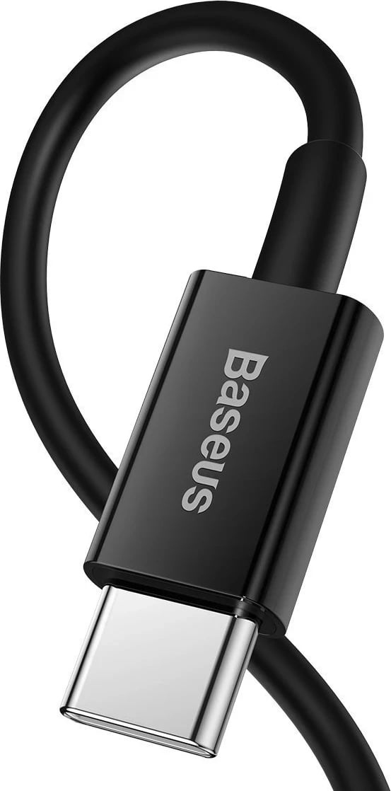 Kabllo USB-C në Lightning Baseus Superior Series, 20W, PD, 1m (E zezë)