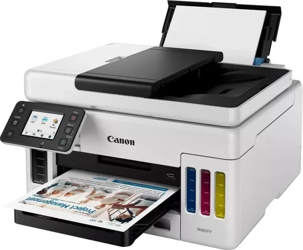 Printer Canon MAXIFY GX6050 MegaTank, Inkjet, Colour printing, 600 x 1200 DPI, A4, Direct printing, Black, Yellow