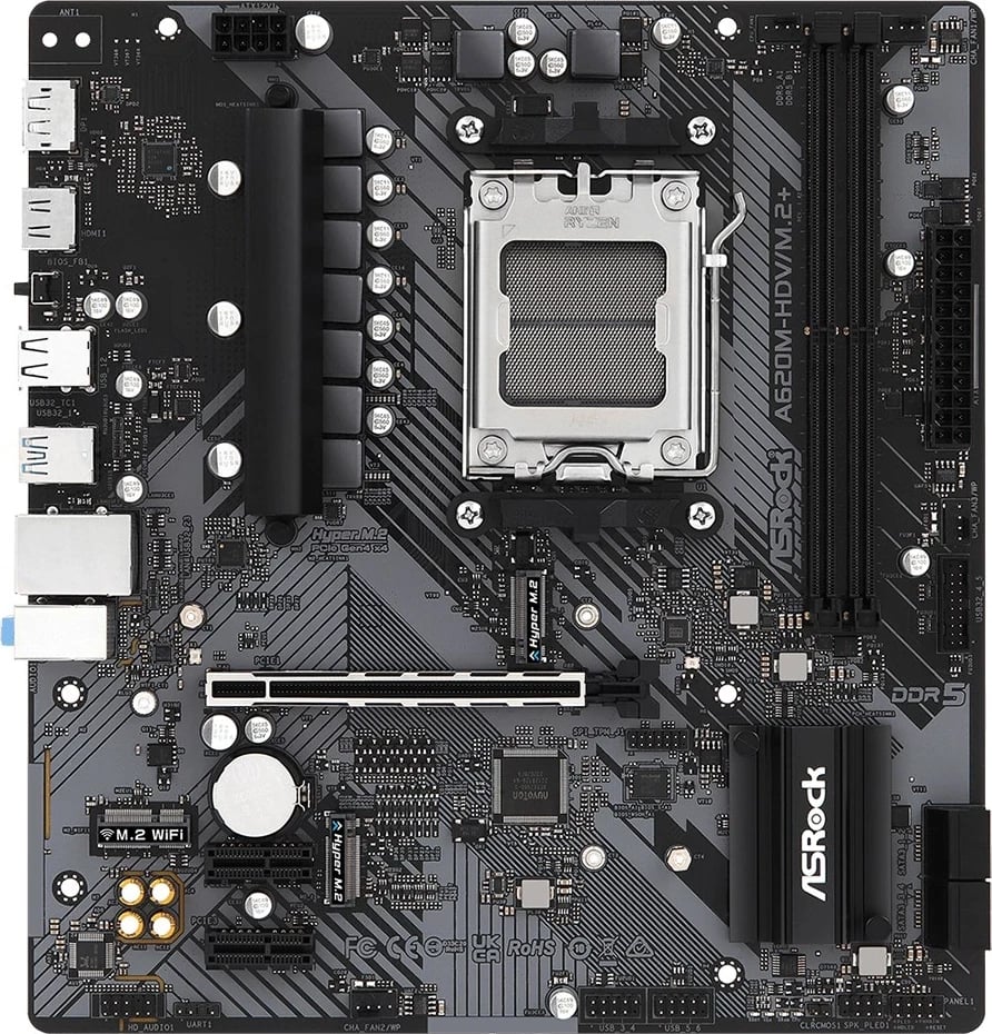 Pllakë amë Asrock A620M-HDV/M.2+ AMD A620, Socket AM5, micro ATX