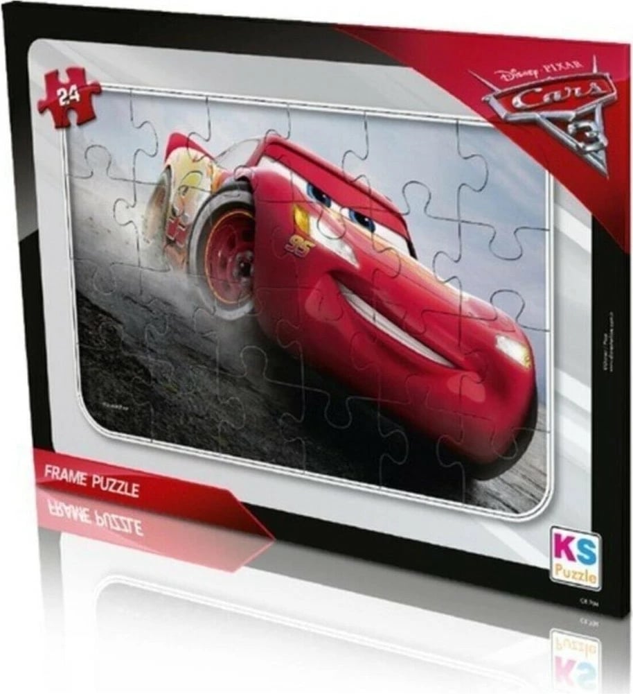 Puzzle kornizë për fëmijë KS Games Cars, 24 pjesë