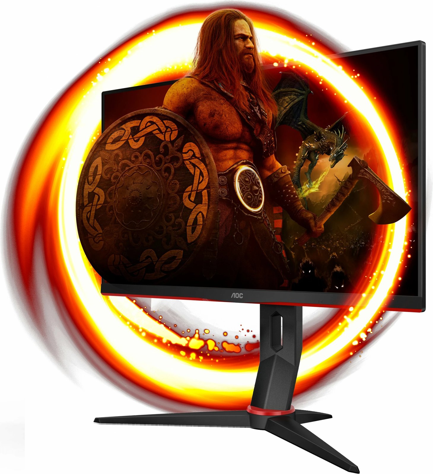 Monitor gaming AOC Q24G2A/BK, 23.8", 2560 x 1440 pixels, Quad HD, LCD, 165Hz, 1ms, i zi, i kuq