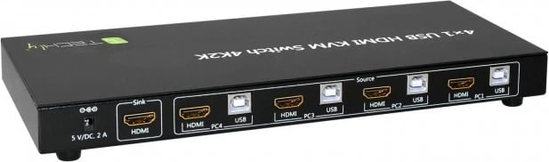 Switch KVM HDMI Techly 4/1, Intellinet