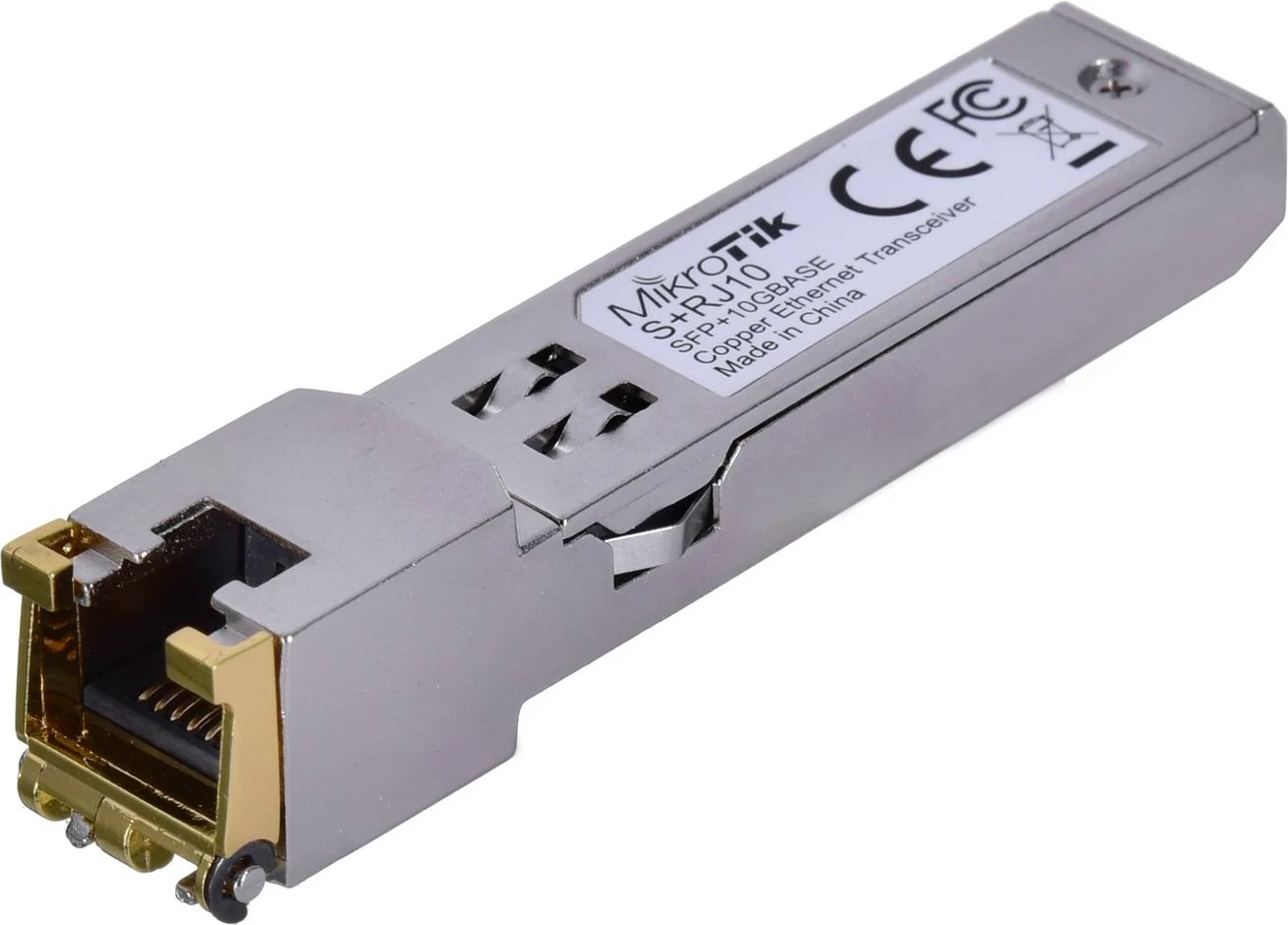 Modul transceiver rrjeti MikroTik S+RJ10, 10000 Mbit/s, SFP+, Metalik